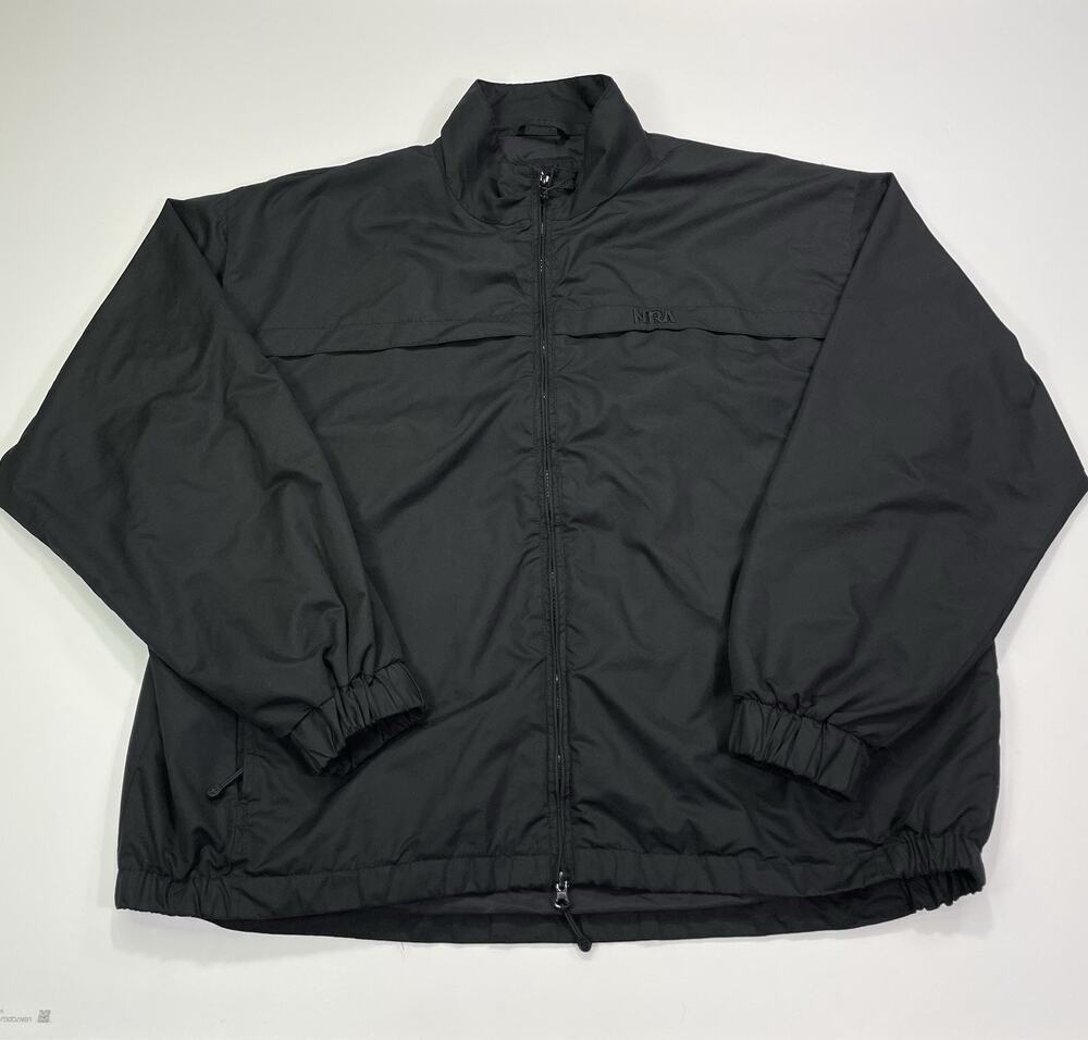NRA Tactical Jacket Mens XXL Black Concealed Carry Quick Access Windbreaker